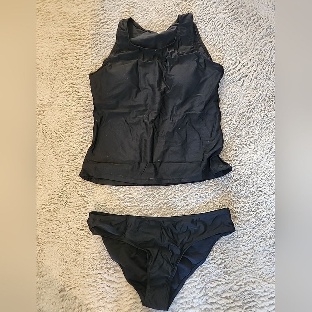 Meet Curve Swimsuit Blank Tankini L LARGE Two Piece Padded Bra new